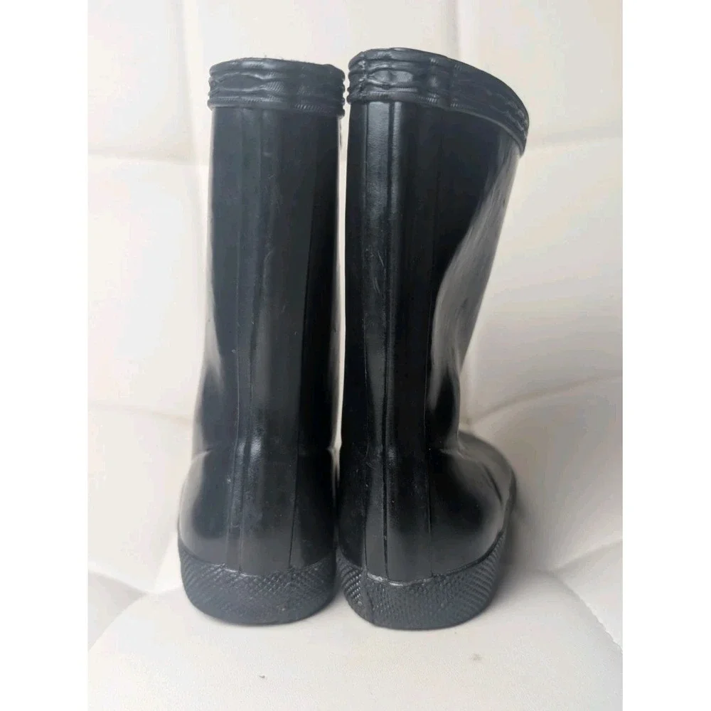 Hunter Kids First Classic Black Rain Boots Waterproof US 7 UK 6 EU 23